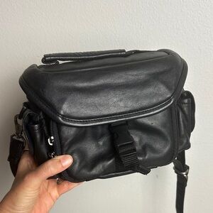 Leather Crossbody Camera Bag